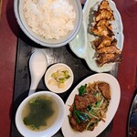 中華食房 石狩 - ランチメニューから「スタミナランチ」の内容。