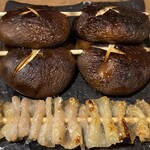 Yakitori Nakayama Shouten - 椎茸、皮