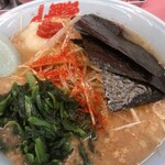 山岡家 - 朝ごはん(朝なのでニンニグ豆板醤は遠慮気味に)