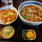Sobaya Tenjuan - ちびカツ丼とかしわ蕎麦セット　1360円