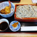 稲荷蕎麦　萬盛 - そば・うどんメイン(もりそば+ミニミックス天丼) 1,130円 ♪