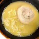 La-men NIKKOU - 鶏白湯塩ラーメン(宅麺)、調理例