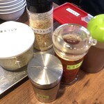 イレブンフーズ 源流 - カウンター一番奥のところにあります