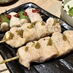 すし酒場 魚あるき - 「ささみ梅しそ（税込￥240）」「ささみゆずこしょう（税込￥240）×2」