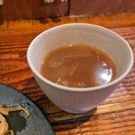 遊猿 - スープ　エノキなど入ってました