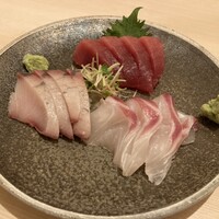 だし屋 おわん - 刺身３点盛り＠1,580円