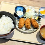 一休そば 総本店 - 牡蠣フライ定食