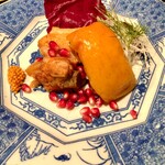 日本酒と和薬膳 ソラマメ食堂 - スペアリブとリンゴの何とか(笑)。