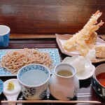 手打蕎麦のたぐと - えび天せいろ