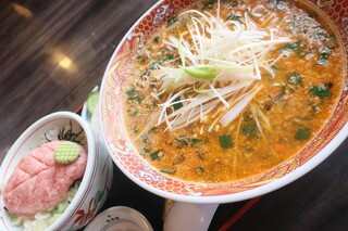 Maruyo - ごま味噌タンタンメン＋ミニねぎとろ丼