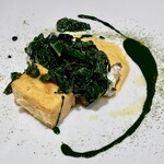 Trattoria Rosmarino - メインはMupaという白身魚をパニッサで包んで焼いたものです