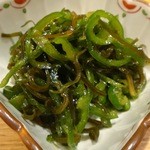 旬味ひげ - 2013.12生ピーマンと塩昆布の和え物