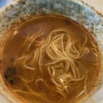麺や 真玄 - 追い麺をスープにぶっ込んで