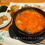 スンドゥブ韓豆 - ☺︎牡蠣スンドゥブセット ¥1340