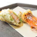 KIN SHARI - 山海の幸　舞茸と海老の米粉春巻き
