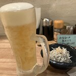 ヤキトリ まだらや - 生ビール