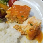 キッチン ブルー グローブ - 最後のテリーヌをカット