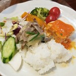 キッチン ブルー グローブ - お新香、スープの具材も乗せます