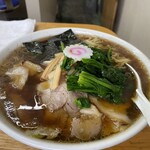 青島食堂 - 料理写真:青島ラーメン大盛(¥850)+麺100円増し+茹ホウレン草100円増し