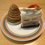 アヴランシュ・ゲネー - 左　Mon-blanc IBARAKI 880円　右　Fraisalia 580円