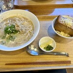 豆富食堂 - 豆腐白湯麺　塩　豆腐めし