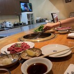 鉄板焼と焼肉の店のり - 親子で宴中ｗ