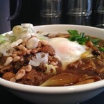 和レー屋 丁子 - 麻辣とビーフのあいがけ＋温玉