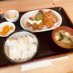 男はつらい - カキフライとトンカツ定食