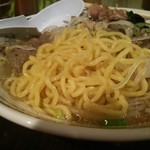 肉肉ラーメン 1/100人形町店 - 肉肉ラーメン中塩♪麺アップ♪