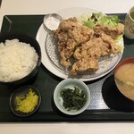 神戸サウナ&スパ - 若鶏のから揚げ定食 ご飯大盛り