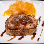 わいん食堂 Chez とし - 2023.12 お通し（330円）アンキモのハチミツ漬け