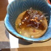 大山鶏と鮮魚 居酒屋 まいか - あん肝豆富　〜ポン酢ジュレ〜