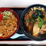 光玉母食堂 めし しんちゃん - 料理写真:2023年11月　唐揚げラーメン+ミニ豚キムチ　1100+550円