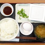 モテナス草津 - 料理写真:ごはん 180円 , 納豆 100円 , 生たまご 80円 , 味噌汁 100円