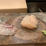 鮨桂太 - タイ、ホタテ