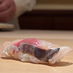 鮨 一幸 - 鬼鯵。めちゃめちゃうまい。