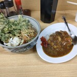 Hanamaru Soba - カレーセット¥680＋春菊天¥110