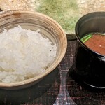 日本料理 木の花 - ご飯とお味噌汁