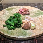 日本料理 木の花 - 野菜と黒毛和牛