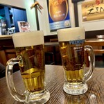 Nikubaru Jin - 神泡超達人店のビール(ジョッキ)