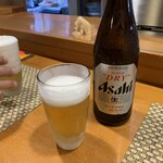 Sushi Tatsu - 最初は瓶ビール