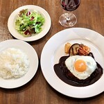 Youshokuya Nakamura - 国産牛ハンバーグステーキランチ・目玉焼き付・ハンバーグ大