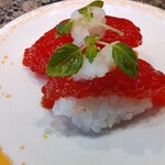 Gatten Sushi - 紅鮭しょうゆ筋子（￥３８５）