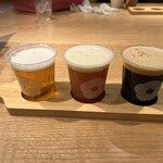 Susukino Erusutando - 飲み比べセット
                        左からホワイトエール、セッションIPA、ポーター