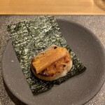 歩路庵 - 帆立とカラスミの磯辺焼き