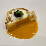 ブラッセリーベルナール - 伊勢海老と帆立貝のアンクルート キャビア添え