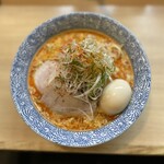 中華そば 多賀野 - ごまの辛いそば 煮玉子