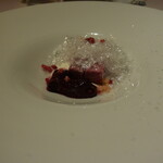 リストランテ カノフィーロ - カシスのセミフレッド　十勝産色々ベリーのソース