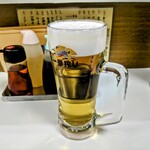 萬里 - カウンターとビール