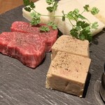 焼肉うしごろ - 牛ヒレ・フォアグラ・トリュフのロッシーニサンド